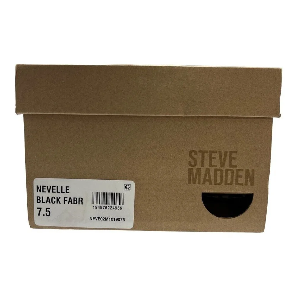 Steve Madden Derby Shoe Black Tie Loafer Nevelle Leather‎ Textured Size 7.5